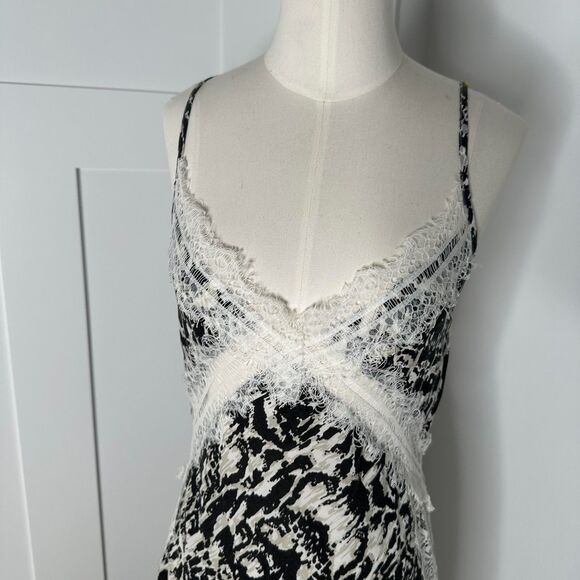Suboo Abstract Lace Slip Dress | Midi Slip Dress Size 4 AU8 UK8 Lingerie Look - Picture 5 of 14